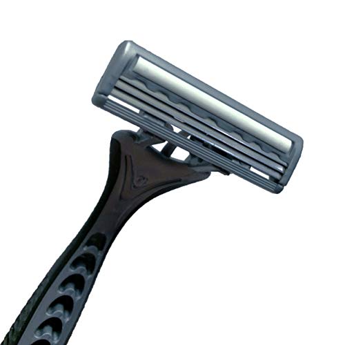 Club Classic Individually Wrapped Pivot Triple Blade Razor - Black/Grey (144)