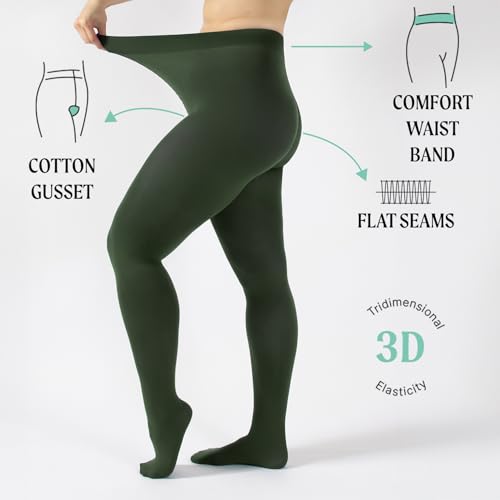 Image of CALZITALY Opaque Colour Tights - 80 DEN Thick Tights, Microfiber Pantyhose, S - 4XL Available in Plus size - Italian Hosiery