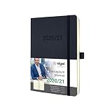 SIGEL C2106 Agenda settimanale 18 mesi 2020/2021 Conceptum, copertina flessibile, 14,8 x 21 cm, nero