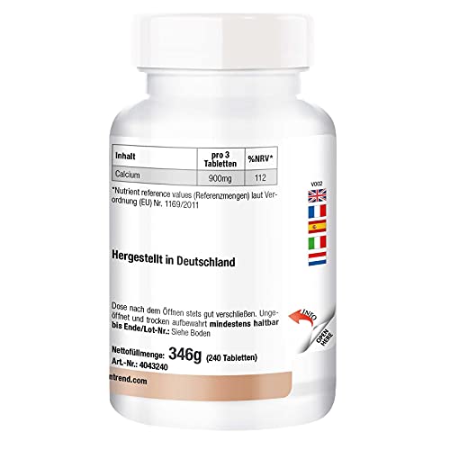 Calcium 900mg - van calciumcitraat - 240 veganistische calciumtabletten - hoge dosering - Image 4