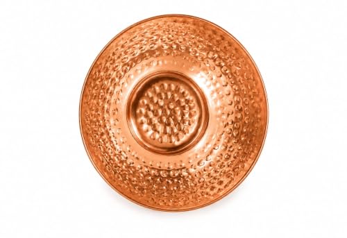 Image of BONA FIDE - Unit of signature metal exports Bowl,Copper,Bowl for Serving,Heavy Gauge Hammered Design Hand Made,Copper,Serving Bowl,Mixing Bowl,Decorative Bowl Capacity 400 ml