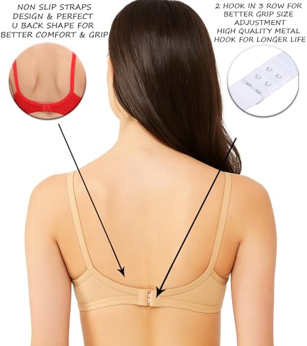 Image of SONA M1020 Non-Padded Non-Wired Molded Medium Coverage T-Shirt Bra with Adjustable Straps