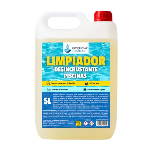 Limpiador Desincrustante para Piscinas – Limpieza Total Profesional | Elimina Suciedad Incrustada, Óxido y Cal | Ideal para Piscinas de Obra, Gresite y Azulejo
