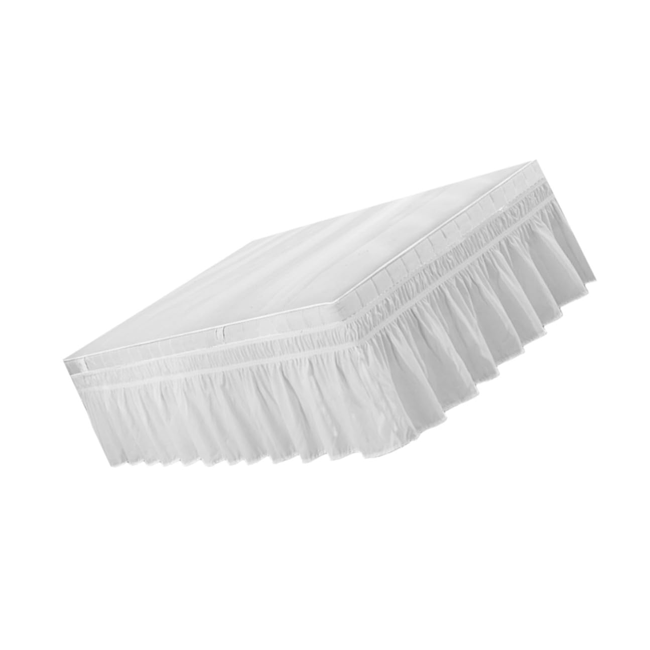 Falda de cama plisada elegante con textura fina de poliéster para decoración de hotel o hogar