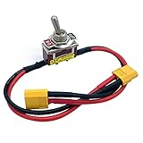 Nuofany Large Current On-Off Electric Power Switch with XT60 XT-60 / Deans T Plug for RC Model Airplane Drone Car ESC Battery
