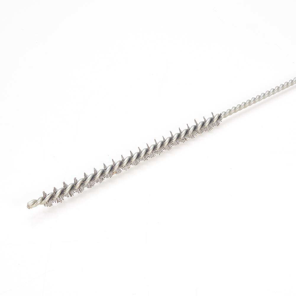 Utoolmart Steel Wire Cleaning Brush, Spiral Power Tube Brush, Steel Wire Tube Brush Cleaning Tool, Tube Bottle Brush, 0.3-inch Diameter 12-inch Length, 5pcs
