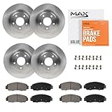 Max Advanced Brakes Front & Rear Brake Kit Compatible With 2020-2023 Hyundai Palisade Compatible With Kia Telluride Replacement Premium OE Disc Brake Rotors and Ceramic Brake Pads