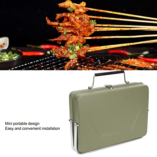 Parrilla portátil de carbón para barbacoa camping plegable antioxidante 7