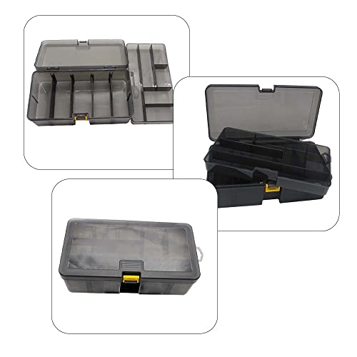 Fishing Tackle Box 2 Layer Fishing Lure Hook Tackle Box Detachable Fishing Tackle Storage Organizer Box for Storing Swivels Jigs Hooks Sinker - Image 4