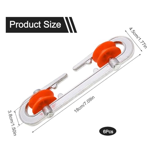 Daijianbin 6 Pcs Clothesline Spreader, Aluminium Heavy Duty Outdoor Clothes Line Separator Pulley for Heavy Loads and Clothesline - Image 7