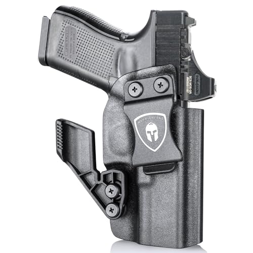 WARRILRAND IWB Kydex w/Claw & Optics Cut, Compatible with Glock 17/19/ 19X Gen 3 4 5 & G22/23/31/32 Gen 3 4 & G44/45/47/49 & G26/27/33, Inside Waistband Concealed Carry, Adj. Retention & Cant, Right