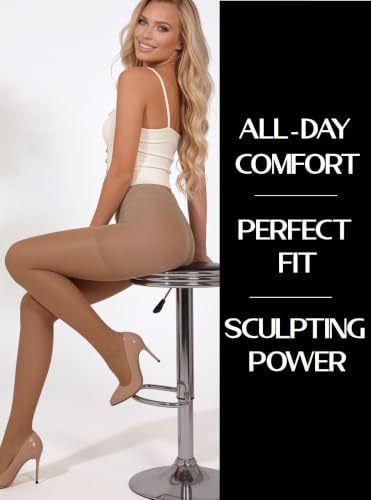 Image of Charm and Attitude Shaping Tights for Women | Butt Lift Slimming Pantyhose Stockings | Shapewear Nylons