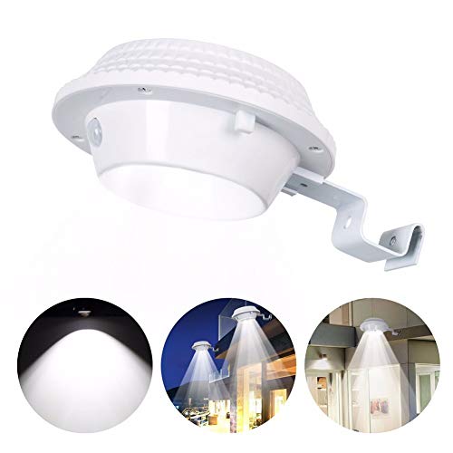 VOVOVO Luz Solar Exterior, LED Foco Solar con Sensor de Movimiento Gran Ángulo 120º Impermeable Inalámbrico Lámpara Solar, Super Brillante Iluminación para Jardín Patio Garaje Camino