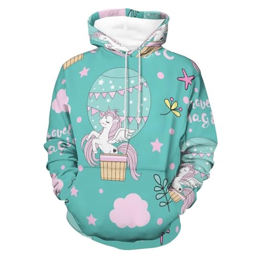 Sweats à capuche manche longue licorne isolation thermique