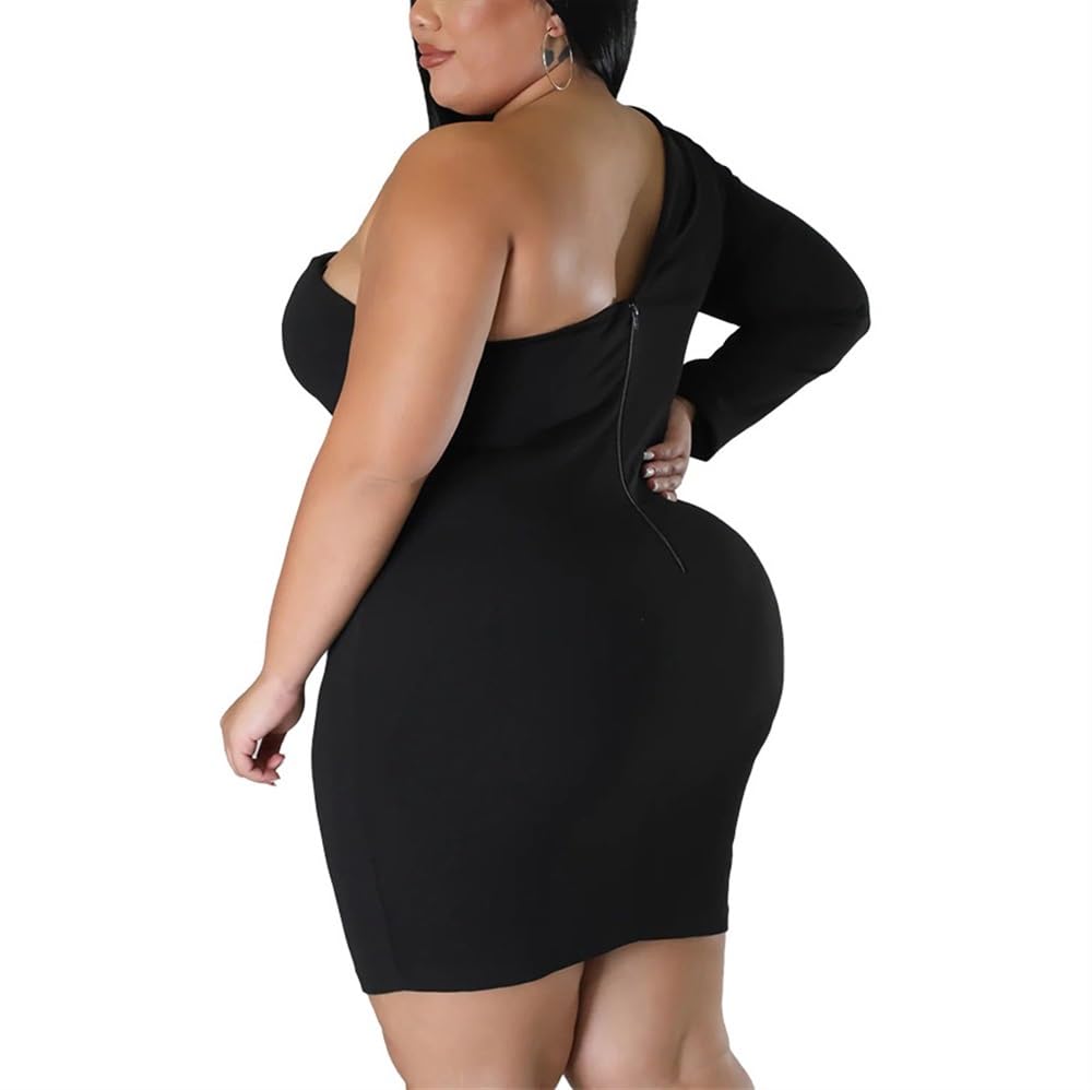 white christmas dresses Mandy | Black Asymmetric-Neck Maxi Dress main image 1