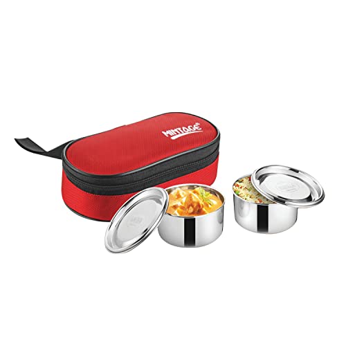 Mintage Stainless Steel Classic Lunch Box 2 Compartment