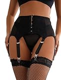 STRAPSGÜRTEL BREIT DAMEN SEXY GROSSE GRÖSSEN SPITZE STRAPSEN DESSOUS SET STRUMPFHALTER FÜR MOLLIGE FRAUEN STRAPSHALTER STRUMPFGÜRTEL STRUMPFBAND RETRO HÜFTHALTER MIT 6 STRAPSE SCHWARZ,3XL-4XL