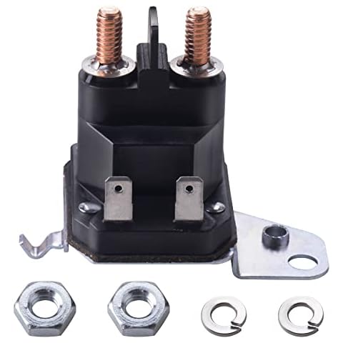 Gashwer 12V Starter Solenoid Relay Riding Lawn Mower Compatible with Cub Cadet XT1 XT2 Enduro RZT LT1 ZT1 ZT2 MTD Troy-Bilt Craftsman Yard Man Machines Zero Turn 725-06153A 725-06153 Cover