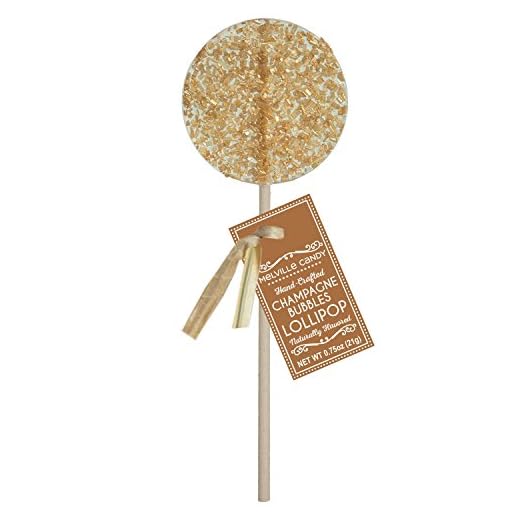 Champagne Bubbles Gourmet Cocktail Hard Candy Lollipop 100% USA Made (12 Count)