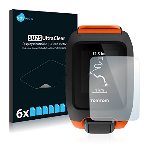 savvies Protector Pantalla Compatible con Tomtom Adventurer (6 Unidades) Pelicula Ultra Transparente