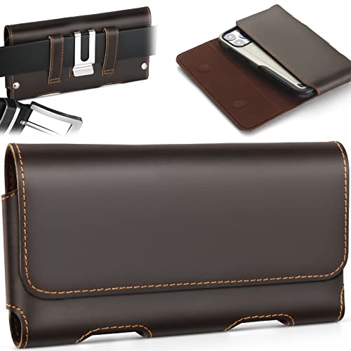 Étui de téléphone en cuir pour vos déplacements avec clip ceinture Galaxy S23 Ultra et iPhone