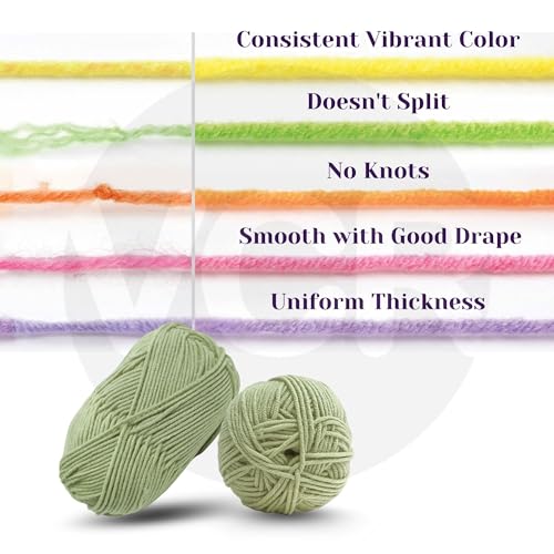Image of VCR Light Pista Green Yarn, 100 Grams Hank, 190 Meters Length, Acrylic Ball for Crochet and Knitting, Soft Crosia Threads, Pack of 1 Yarn, Suitable for DIY Crafts