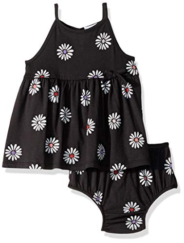 Splendid Baby Girls Daisy Print Dress Set, Washed Black, 6/12 mo