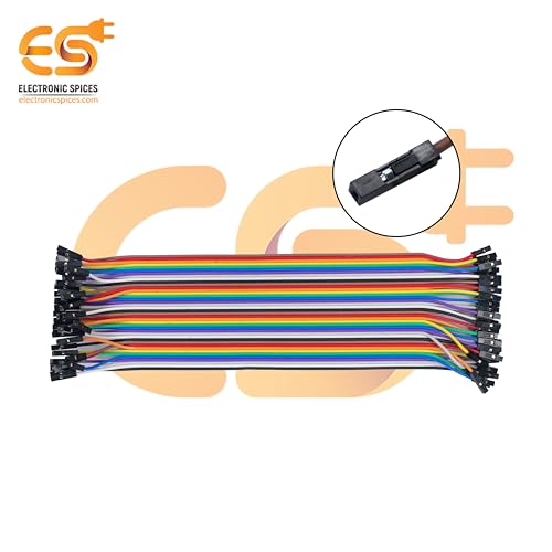 Image of Electronic Spices Jumper Wire cable 40 pin Female to Female 26AWG (21cm)
