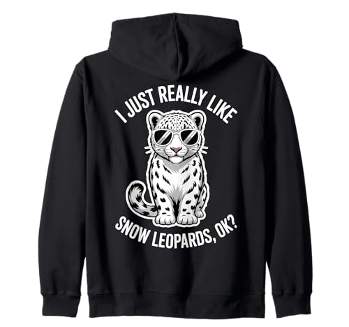 Leopardos de Nieve Divertido Leopardo de Las Nieves Sudadera con Capucha