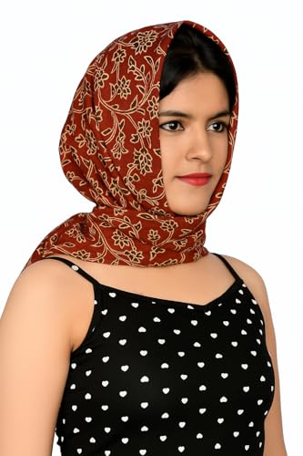 Image of Scarf For Girls 100% Pure Cotton Hand Block Printed Square