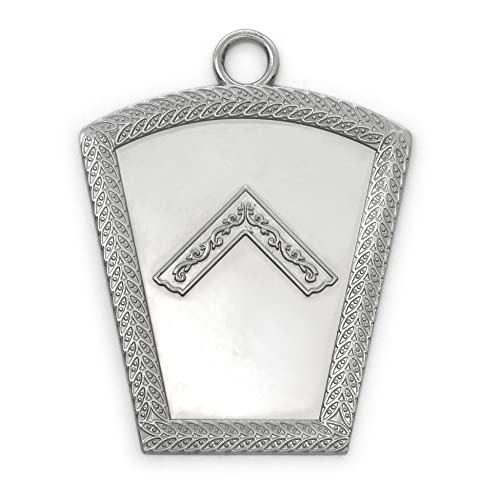 BRICKS MASONS Junior Warden Craft English Regulation Officer Collar Jewel - Silver Coated