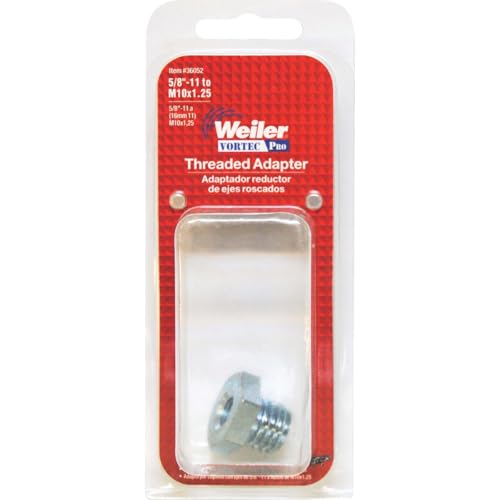 Weiler 5/8-11 in to M10 x 1.25 Adapter - Use With Vortec Pro Crimped Wire Cup Brush - 36052 [PRICE is per EACH]