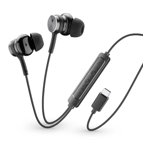 Auriculares intrauditivos tipo C con micrófono y cancelación de ruido Viper de metal