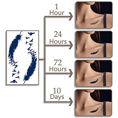 30 Sheets Semi-Permanent Tattoos for Women Inspirational Words Tattoo Stickers - Image 3