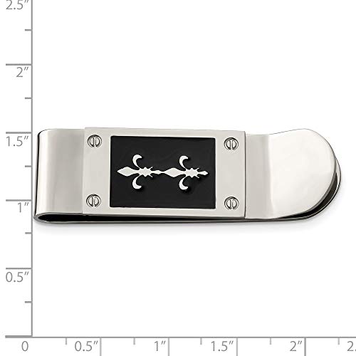 Men's Stainless Steel Enameled Fleur De Lis Money Clip Fine Jewelry for Men Gifts for Him4