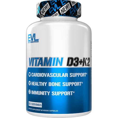 EVLution Nutrition Vitamin D3 + K2 60 Capsules