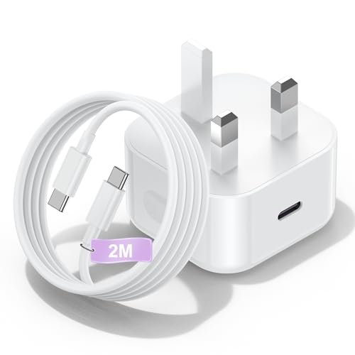 DGVERS 20W USB C Charger Plug for iPhone 17/16/15 USB C Charger with 2M Fast Charger Cable for iPhone 16e 16/15 Plus 17 Air 17/16/15 Pro Pro Max Pad