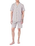 Schiesser Herren Pyjama Kurz Pyjamaset, blauhellblau, 48