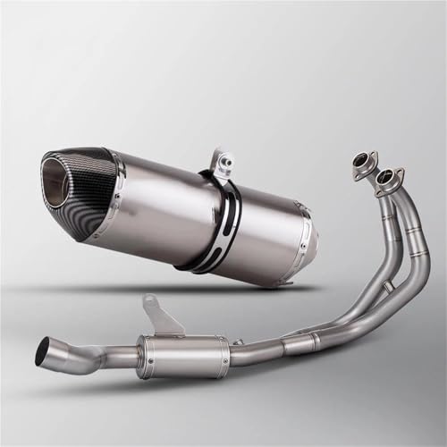 Auspuffrohr Motorrad-Auspuffschalldämpfer Komplette Auspuffanlage Und Verbindungsrohr Für Y&amaha R7 YZF R7 R77 2021-2023(Style 1)