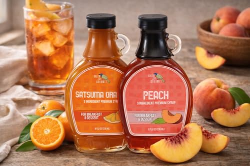 Image of Green Jay Gourmet Orange Syrup - 3 Ingredient Non GMO Fruit Syrup - 8 oz | Non GMO & Preservative Free, Perfect for Breakfast, Pancakes, Waffles, French Toast, Coffee, Drinks & Desserts