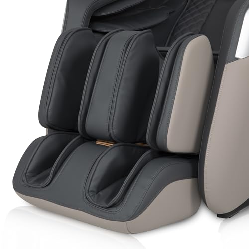 Image of Lixo LI5222 Full Body Massage Chair | 4D Mechanism | SL-Track | 20 Auto Programs | Three Zero Gravity | Ambient LED Lighting | Voice Control|Dual Heating|Full Body Airbags|Foot Rollers - Grey & Black