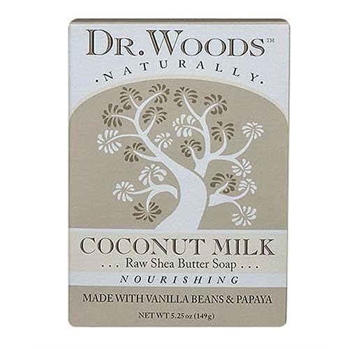 Dr. Woods Dr. woods coconut milk bar soap with vanilla beans, papaya, organic shea butter, 5.25 oz (pack of 3) image 3