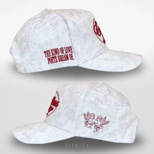 Image of Vintage Fashion Trucker Hat | Men & Women | Trendy Cute Retro Red Caps for Country & Western | Camo Fur Cotton | Snapback