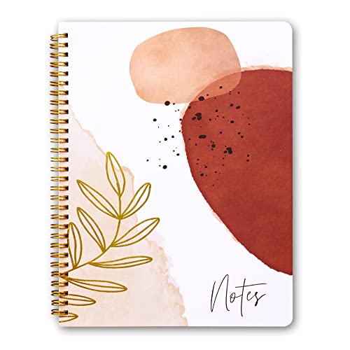 Zicoto Aesthetic Spiral Notebook Journal For Women - Cute Abstract 10.5" X 8.5" College Ruled Notebook With Large Pockets, Lined Pages And Hardcover - Perfect To Stay Organized At Work Or School #TOP2