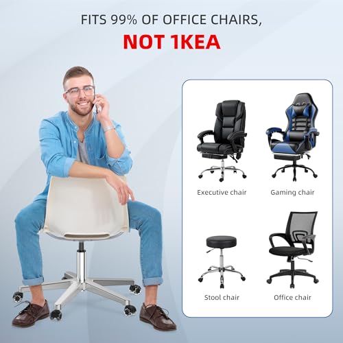 WEWILL Gasdruckfeder Bürostuhl, Belastbar bis 500kg-Höhenverstellbarer Gasdruck Dämpfer für Drehstühle, Bürostuhl Ersatzteile, Durchmesser 50mm(Nicht für 1KEA, Silber, 310-470mm)