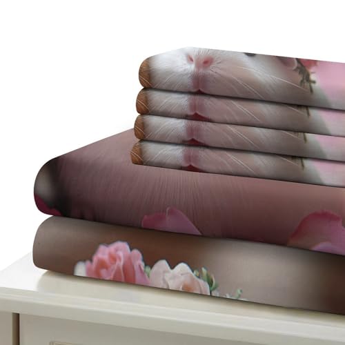Parure de lit chien mignon King 220x240cm en microfibre