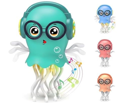 Image of Dancing Jellyfish Toy with Light Up Musical Features and 360 Degree Rotating Tentacles | Automatic Moving Cartoon Jelly Fish Toy for Kids Boys Girls (Multicolor)