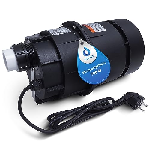 AQUADE Whirlpoolluftgebläse Leise Pneumatisch 700W - Whirlpoolgebläse Badewanne - Gebläse Whirlpool-Badewannen - Luftgebläse Außenwhirlpool/Garten/Outdoor Whirlpool Gebläse: 700 W 230V