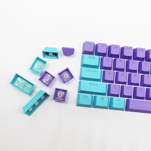 Image of Guffercty kred 60 Percent PBT Keyboard Keycaps OEM Profile, Custom Keycaps Double Shot for 61 60% Mechanical Keyboard (SEHN)
