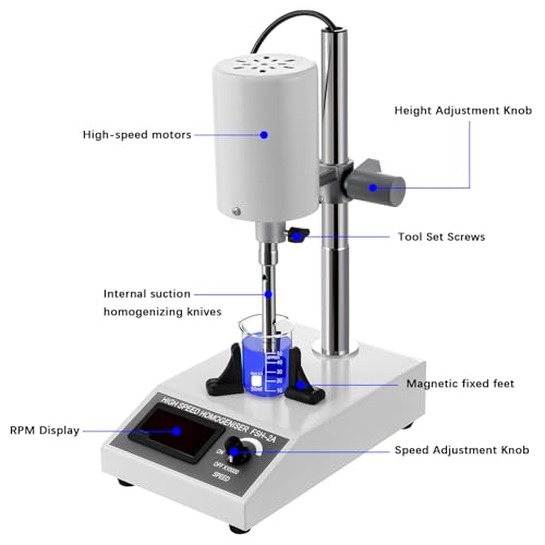 Btouwind NO01 High Speed Homogenizer With Adjustable Speed 8000-22000 Rpm Use For Lab Disperser Emulsifier,Equipped thumb #1